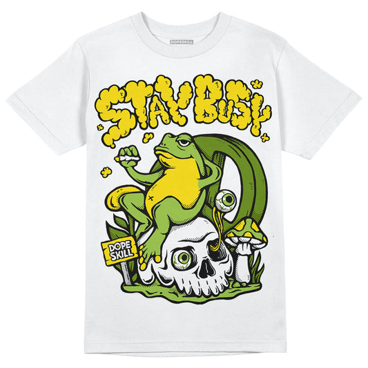 SB Dunk Low Chlorophyll DopeSkill T-Shirt Stay Busy Graphic Streetwear - White