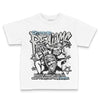 Jordan 4 Retro GS “Blue Chill” DopeSkill Toddler Kids T-shirt Distorted Realms Graphic Streetwear - White 