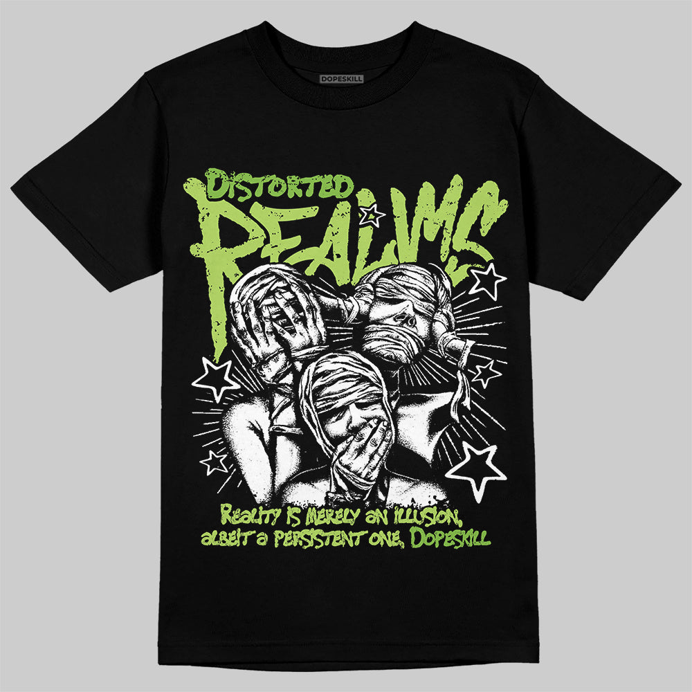 Air Max 95 Big Bubble Neon Yellow DopeSkill T-Shirt Distorted Realms Graphic Streetwear - black