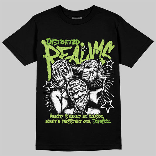 Air Max 95 Big Bubble Neon Yellow DopeSkill T-Shirt Distorted Realms Graphic Streetwear - black