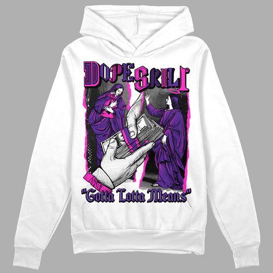 PURPLE Sneakers DopeSkill Hoodie Sweatshirt Gotta Lotta Means Graphic Streetwear - White