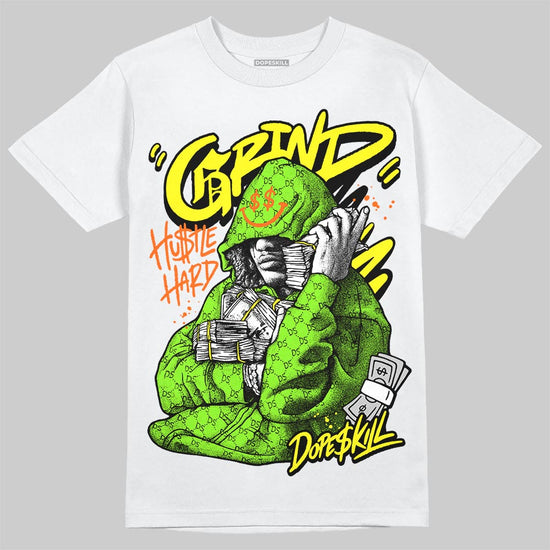 Neon Green Sneakers DopeSkill T-Shirt Grind Pray Graphic Streetwear  White
