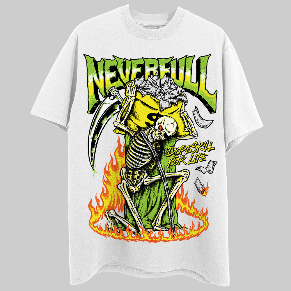 Neon Green Sneakers DopeSkill T-Shirt NeverFull Graphic Streetwear - White 