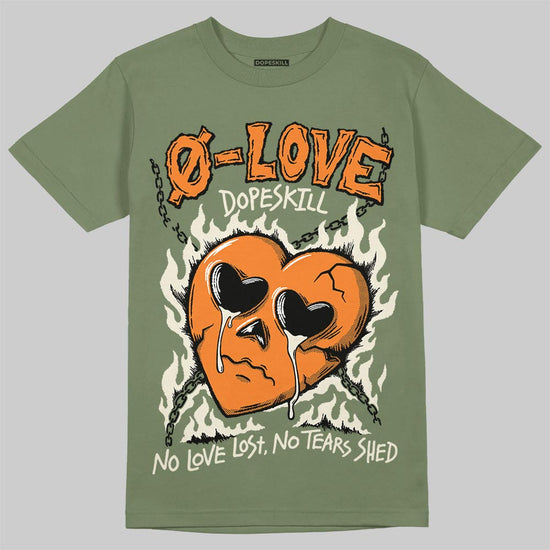 Jordan 4 Retro OG SP Undefeated (2025) DopeSkill T-Shirt Crying Heart Graphic Streetwear - Military Green