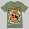 Jordan 4 Retro OG SP Undefeated (2025) DopeSkill T-Shirt Crying Heart Graphic Streetwear - Military Green