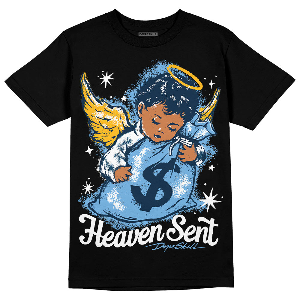 Jordan 1 High OG “First in Flight” DopeSkill T-Shirt Heaven Sent Graphic Streetwear - Black