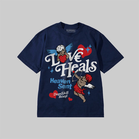 New Love Heals DopeSkill Premium T-shirt Streetwear - navy