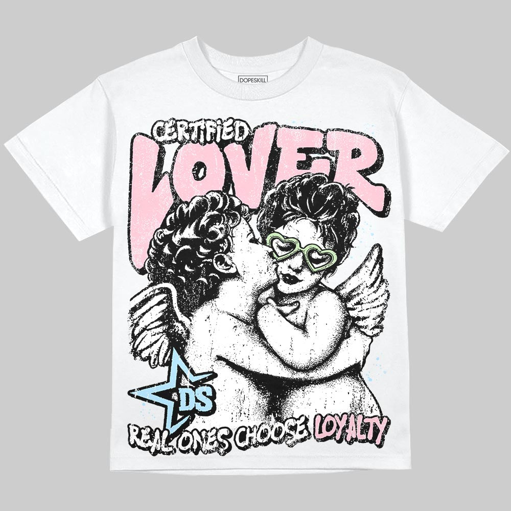 Jordan 4 Retro Valentine's Day (2026) (GS) DopeSkill T-Shirt Real Ones Choose Loyalty Graphic Streetwear - White