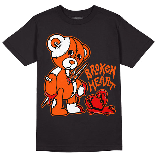 MSCHF Super Normal 2 Orange Milk DopeSkill T-Shirt Broken Heart Graphic Streetwear - Black