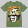 Olive Sneakers DopeSkill T-Shirt No Rules Graphic Streetwear - Military Green