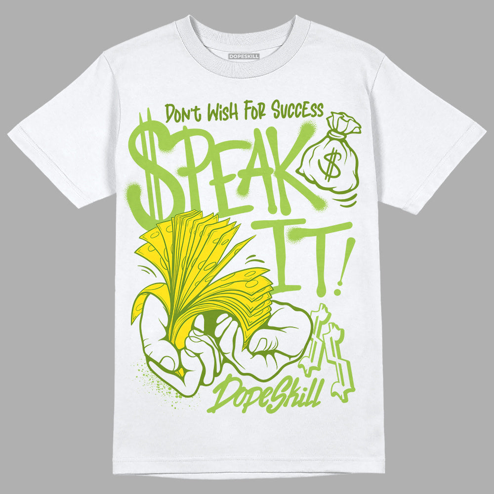 SB Dunk Low Chlorophyll DopeSkill T-Shirt Speak It Graphic Streetwear - White