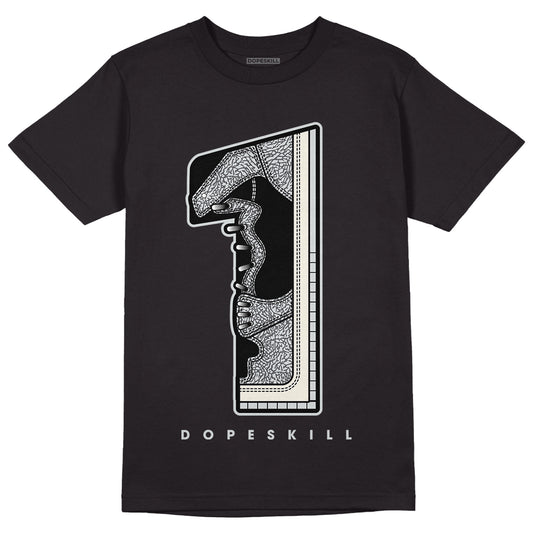 Jordan 1 Retro Low OG Black Cement DopeSkill T-Shirt No,1 Graphic Streetwear - Black