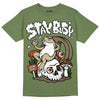 Olive Sneakers DopeSkill Olive T-Shirt Stay Busy Graphic Streetwear