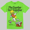 Neon Green Sneakers DopeSkill Neon Green T-Shirt Play together, Stay together Graphic Streetwear