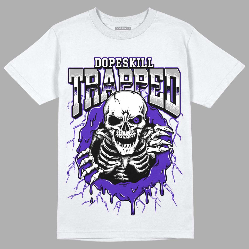 Jordan 5 Retro Dark Concord DopeSkill T-Shirt Trapped Halloween Graphic Streetwear - White