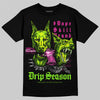 Neon Green Sneakers DopeSkill T-Shirt New Drip Season Graphic Streetwear - Black