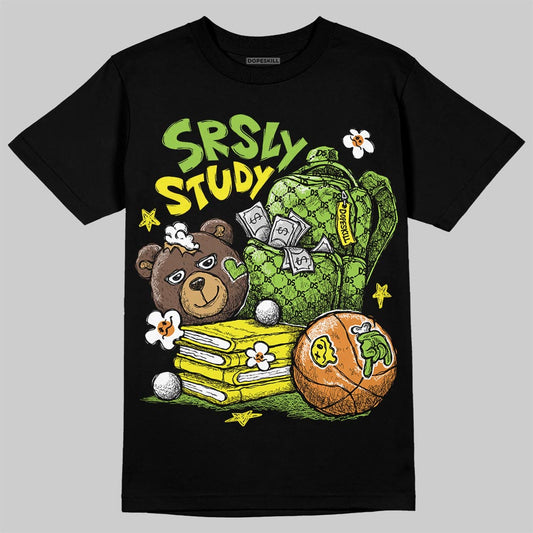 Neon Green Sneakers DopeSkill T-Shirt SRSLY Study Graphic Streetwear - Black