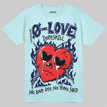 Dunk Low GS “Glacier Blue” DopeSkill Chambray T-shirt Crying Heart Graphic Streetwear