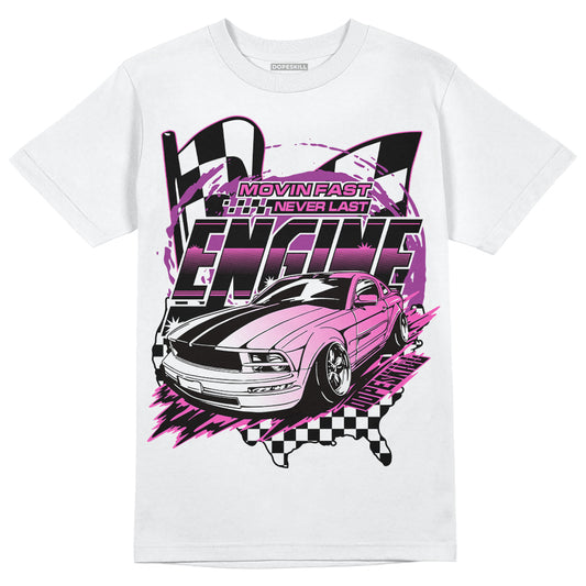 Jordan 4 GS “Hyper Violet” DopeSkill T-Shirt ENGINE Tshirt Graphic Streetwear - White