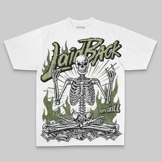 Olive Oversize Print Laid Back DopeSkill Graphic Premium T-shirt Streetwear - White