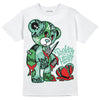 Jordan 1 High OG Green Glow DopeSkill T-Shirt Broken Heart Graphic Streetwear - White