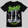 Neon Green Sneakers DopeSkill T-Shirt Loyalty Graphic Streetwear - Black