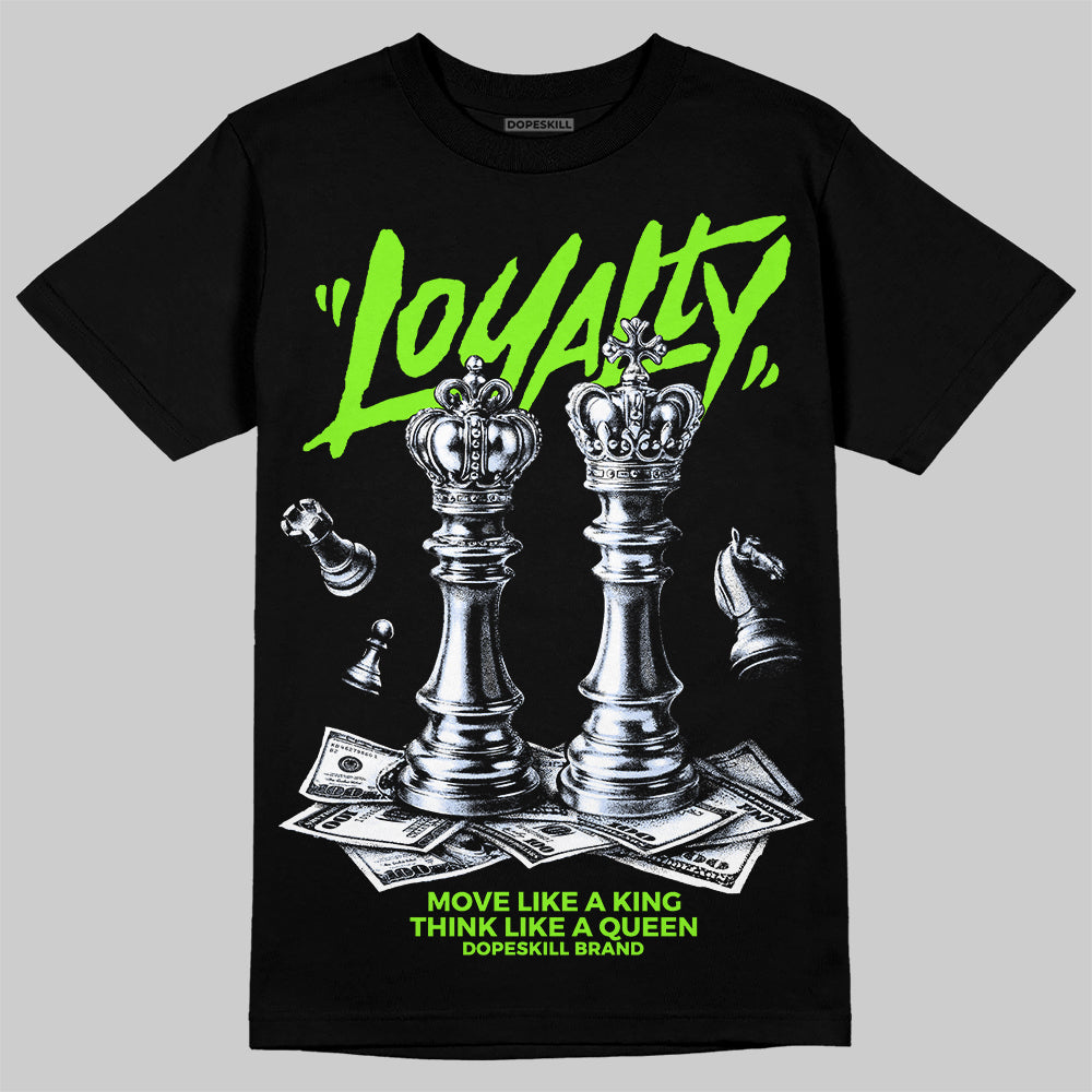 Neon Green Sneakers DopeSkill T-Shirt Loyalty Graphic Streetwear - Black