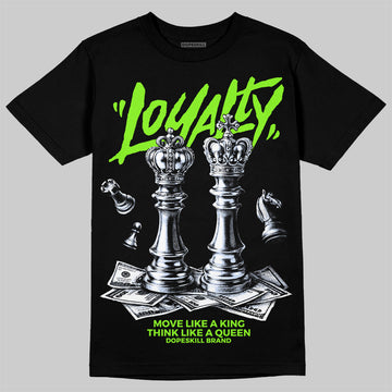 Neon Green Sneakers DopeSkill T-Shirt Loyalty Graphic Streetwear - Black