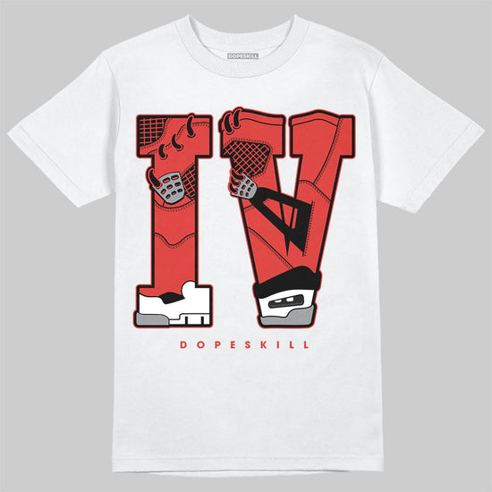 Jordan 4 Retro Toro Bravo DopeSkill T-Shirt IV Jordan 4 Graphic Streetwear - White