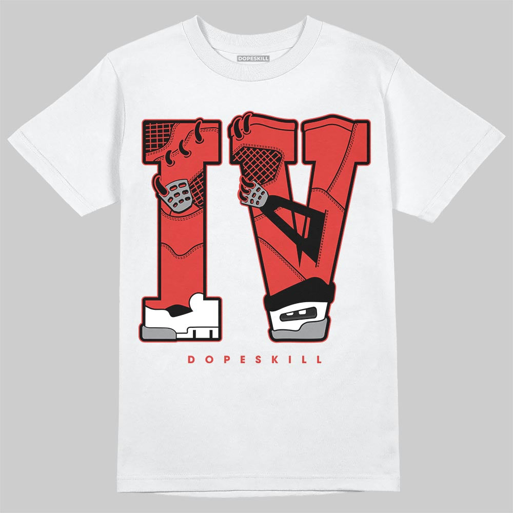 Jordan 4 Retro Toro Bravo DopeSkill T-Shirt IV Jordan 4 Graphic Streetwear - White