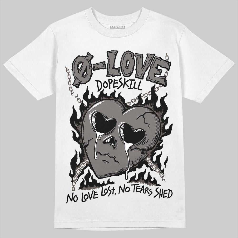 Jordan 4 Retro Cave Stone DopeSkill T-Shirt Crying Heart Graphic Streetwear - White