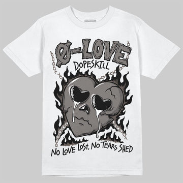 Jordan 4 Retro Cave Stone DopeSkill T-Shirt Crying Heart Graphic Streetwear - White