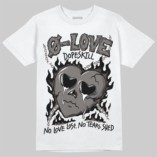 Jordan 4 Retro Cave Stone DopeSkill T-Shirt Crying Heart Graphic Streetwear - White