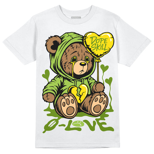 SB Dunk Low Chlorophyll DopeSkill T-Shirt Broken Bear Graphic Streetwear - White