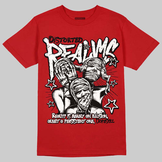 Jordan 13 Retro OG Chicago (2026) DopeSkill T-Shirt Distorted Realms Graphic Streetwear - red