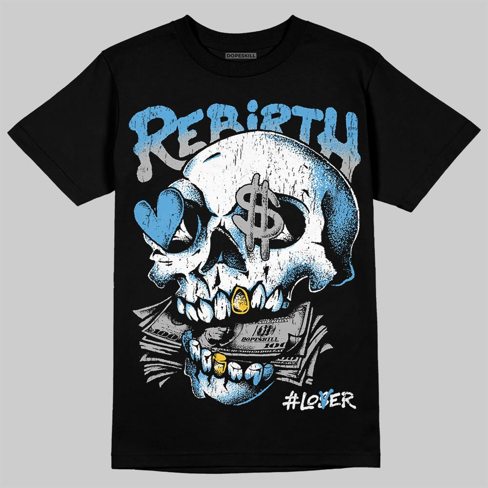 Jordan 14 Retro Black and University Blue DopeSkill T-Shirt Rebirth Graphic Streetwear - Black