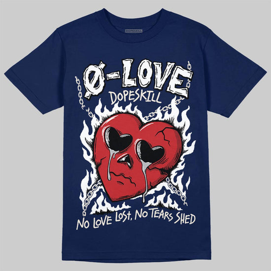 Jordan 11 “Rare Air” DopeSkill T-Shirt Crying Heart Graphic Streetwear - navy