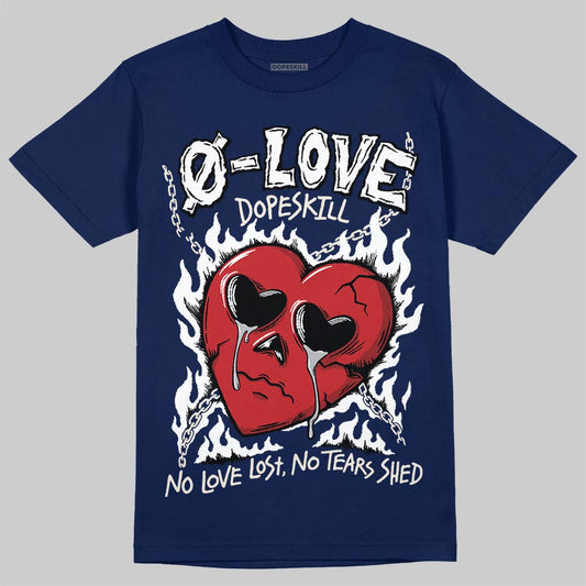 Jordan 11 “Rare Air” DopeSkill T-Shirt Crying Heart Graphic Streetwear - navy