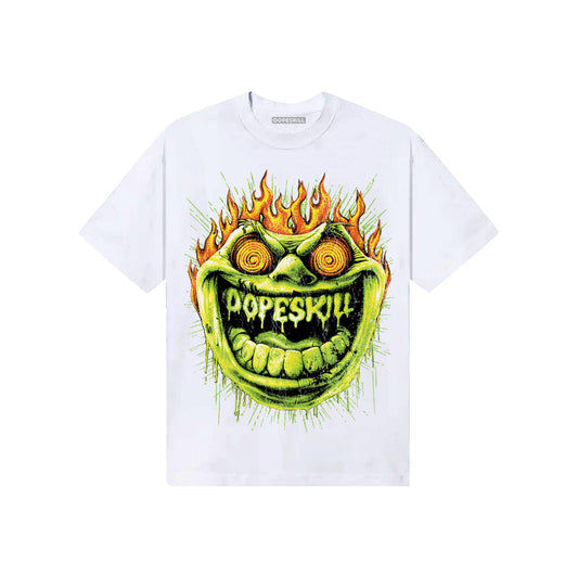 Neon Green Sneakers DopeSkill T-Shirt Hellfire Graphic Streetwear - White