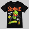 Neon Green Sneakers DopeSkill T-Shirt Self Made Graphic Streetwear - Black