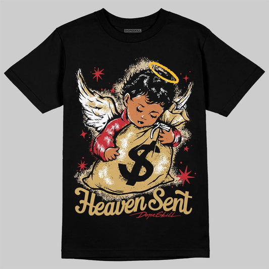 Jordan 4 Retro “Pizza” DopeSkill T-Shirt Heaven Sent Graphic Streetwear - Black