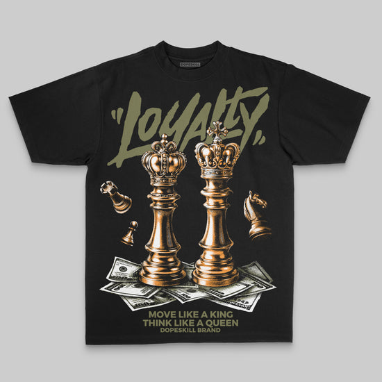 Olive Sneakers Oversize Print 'Loyalty' DopeSkill Graphic T-shirt Streetwear - Black