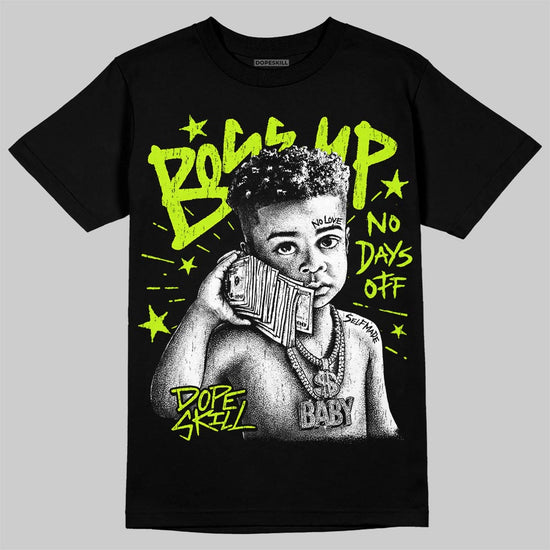 Max 95 Big Bubble Neon Yellow DopeSkill T-Shirt Boss Up Graphic Streetwear - Black