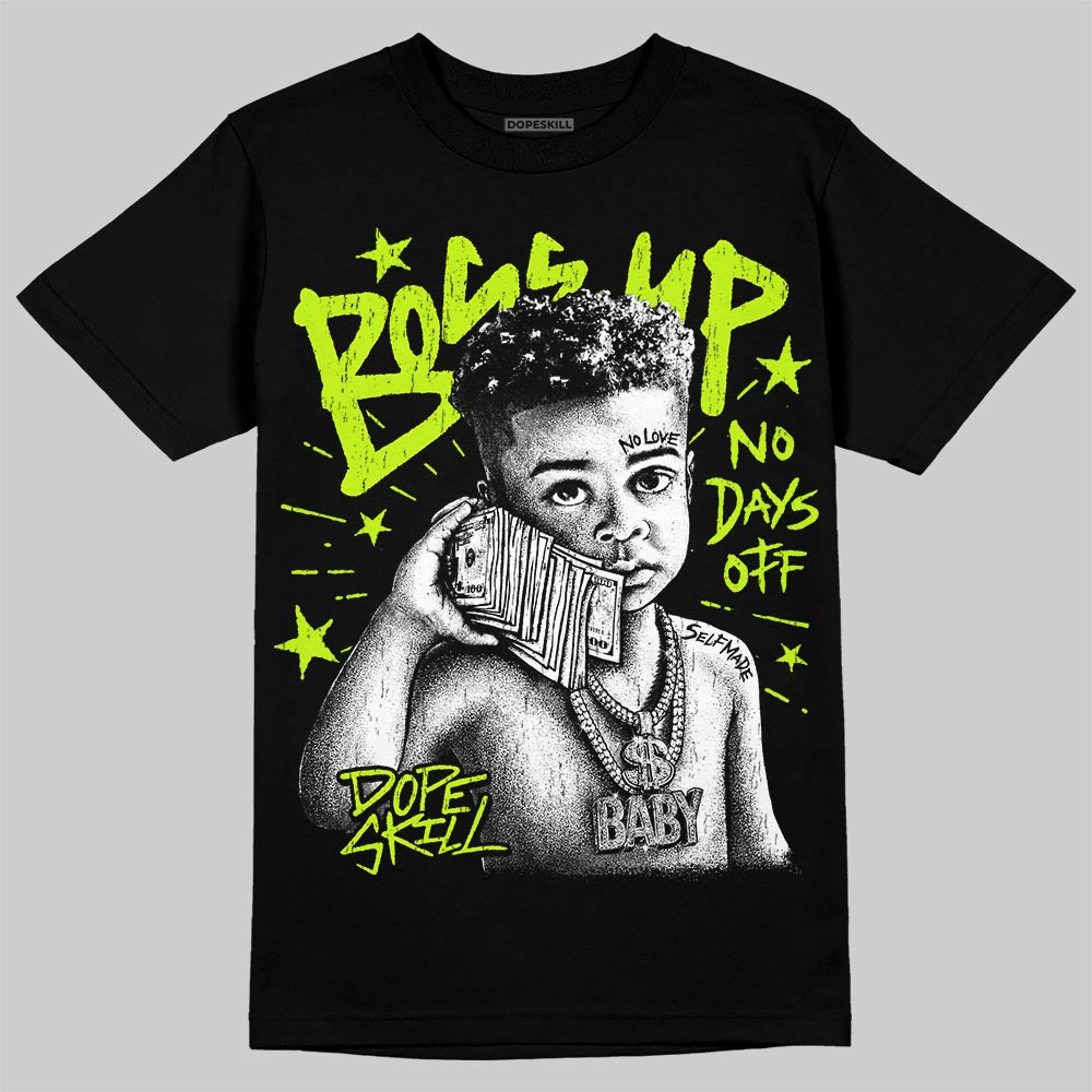Max 95 Big Bubble Neon Yellow DopeSkill T-Shirt Boss Up Graphic Streetwear - Black