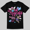 Dunk Low GS “Active Fuchsia” DopeSkill T-Shirt New Love Heals Graphic Streetwear - Black