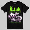 Neon Green Sneakers DopeSkill T-Shirt Risk Is Better Than Regret Graphic Streetwear - Black