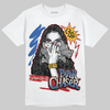 Fragment x UNION x Jordan 1 High OG “Varsity Red/Sport Royal” DopeSkill T-Shirt NPC Graphic Streetwear - White 