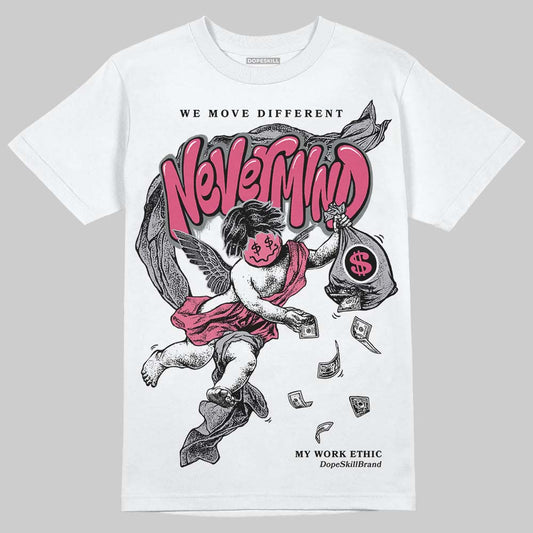 ASICS Gel Kayano 14 Pink Glo DopeSkill T-Shirt Nevermind Graphic Streetwear - White