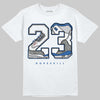 Jordan 3 "True Blue" DopeSkill T-Shirt 23 with 3s Pattern Graphic Streetwear - White