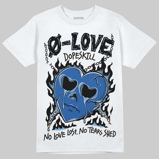 Air Foamposite One “International Blue” DopeSkill T-Shirt Crying Heart Graphic Streetwear - White